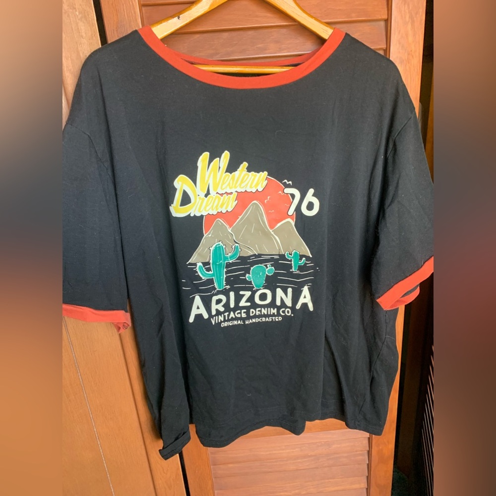 Shein 90’s Vintage Western Ringer Tee